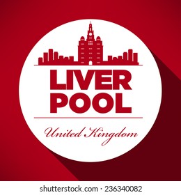 Liverpool Skyline with Typography Design