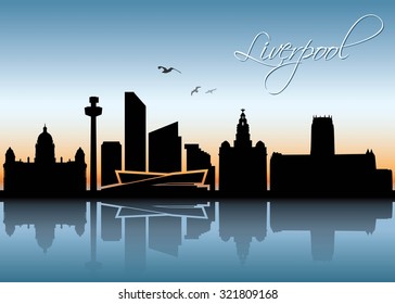 Liverpool skyline - vector illustration
