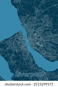 Liverpool, Reino Unido mapa artístico de mapa poster