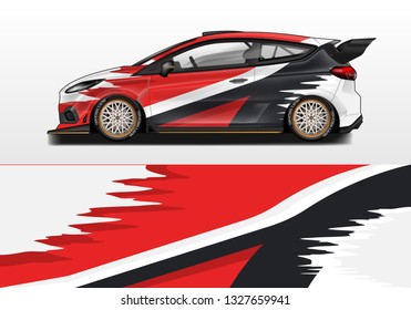 Livery decal car vector , supercar, rally, drift . Graphic abstract stripe racing background .