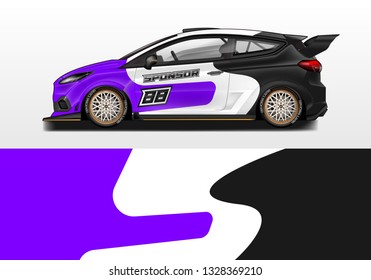 Livery decal car vector , supercar, rally, drift . Graphic abstract stripe racing background .