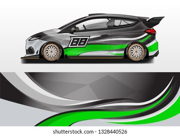 Livery decal car vector , supercar, rally, drift . Graphic abstract stripe racing background . 