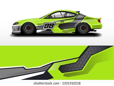 Livery decal car vector , supercar, rally, drift . Graphic abstract stripe racing background 