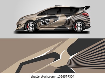 Livery decal car vector , supercar, rally, drift . Graphic abstract stripe racing background
