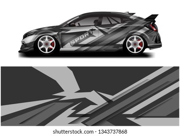 Livery decal car vector , supercar, rally, drift . Graphic abstract stripe racing background 