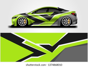 Livery decal car vector , supercar, rally, drift . Graphic abstract stripe racing background 