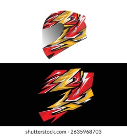 livery sticker design vector racing helmet body wrap