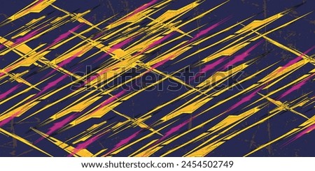 Livery wrap banner car sticker abstract lines yellow pink sporty brush grunge lightning storm motorsport vector design racing modern pattern eps 10.