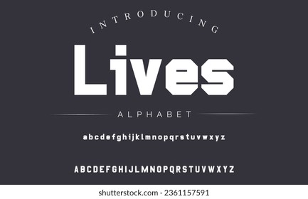 Lives Speed sport alphabet, bold angled and italic letters with dynamic cutout for movement game logo, racing headline.Vector font