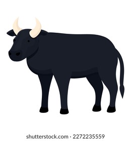 Livestock cow icon cartoon vector. Farm animal. Beef field