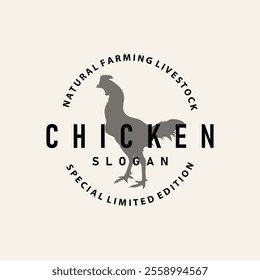livestock design logo chicken farm simple minimalist silhouette for restaurant chicken