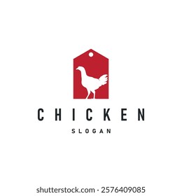 livestock design logo chicken farm simple minimalist silhouette for restaurant chicken