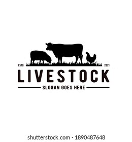 livestock Farm animal logo inspiration, Vector illustration.