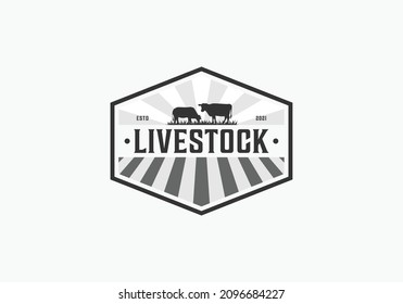 livestock farm, ranch logo design inspirations