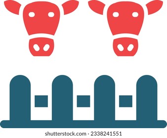 Livestock Farming Glyph Two Color Icon For Personal And Commercial Use.
