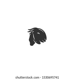 livestock goat solid black icon 