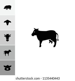 Livestock icon. collection of 6 livestock filled icons such as goat, pig. editable livestock icons for web and mobile.