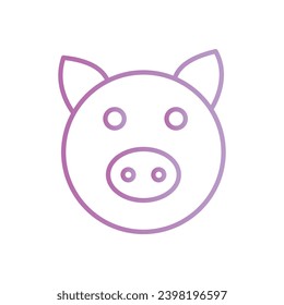 icono de ganado con ilustración de material vectorial de fondo blanco