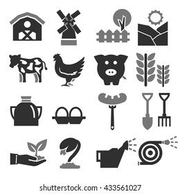livestock, stockyard, yard icon set