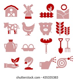 livestock, stockyard, yard icon set