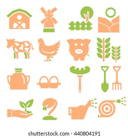 livestock, stockyard, yard icon set