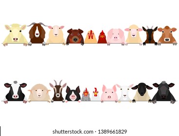 livestock upper body border set