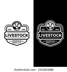 Livestock Vintage Logo Template Vector