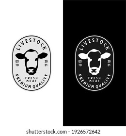 Livestock Vintage Logo Template Vector