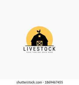 livestock vintage logo vector illustration design