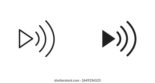 Livestream-Icon Design Illustrationen. Bearbeitbare Websymbole