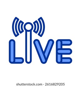 Livestream Icon Element For Design
