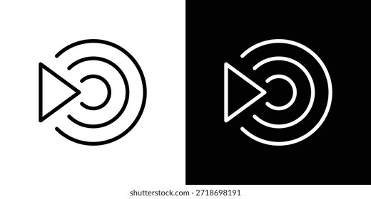 Elemento do logotipo do ícone do Livestream. Ilustração vetorial. EPS10