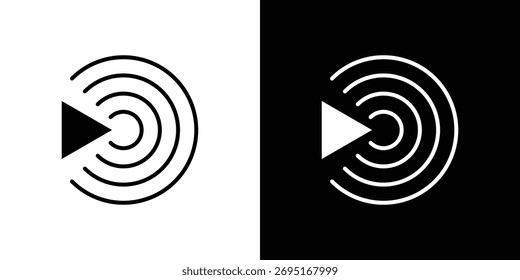 Vector de icono de transmisión en vivo, cartel plano lleno, pictograma sólido. Símbolo, ilustración del logotipo.