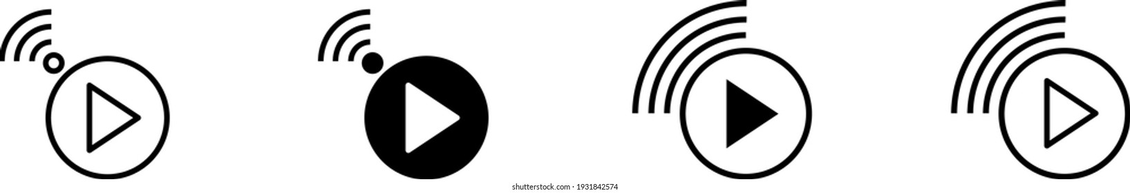 icono de livestream, ilustración vectorial