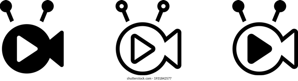 Livestream Icon Vector Illustration Stock Vector (Royalty Free