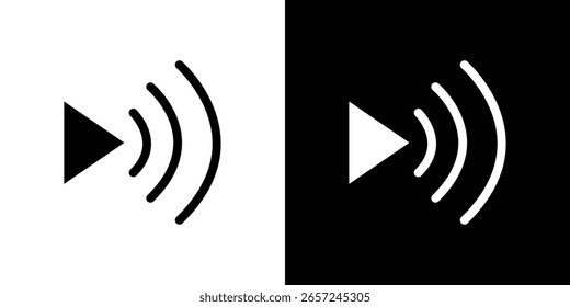 Plantilla de logotipo de Vector de icono de transmisión en vivo para gráficos y Diseños web.