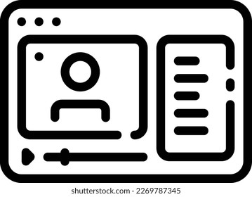 Vector de iconos de transmisión en vivo - Este icono suele estar diseñado para representar la transmisión en directo de contenido de vídeo o audio a través de Internet. Puede incluir un icono de una cámara o micrófono