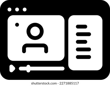Livestream Icon Vector - This icon is typically designed to represent live broadcasting of video or audio content over the internet. It may feature an icon of a camera or microphone