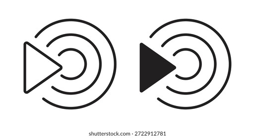 Livestream-Symbol für Web und App. Vektorgrafik eps