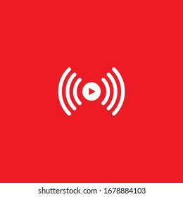 Livestream Vector Illustration Symbol For Video And Online