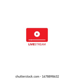 Livestream Vector Illustration Symbol For Video And Online