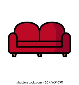 living chair - furniture icon vector design template