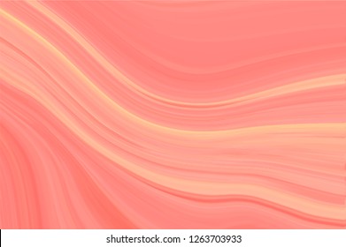 Living Coral color of the Year 2019 on  marble abstract background. EPS 10