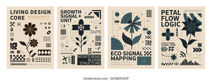 Living Design Core: A collection of posters showcasing design concepts and eco-conscious elements, blending artistic creativity with sustainable themes and ecological awareness.