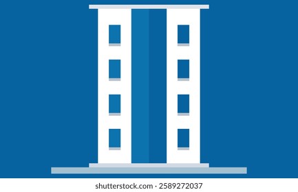 Living house buildings. Cottage houses exterior, condominium apartment building and modern cottages exteriors flat set