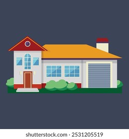 Living house home in flat vector design
