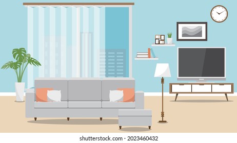 ilustración vectorial de conjuntos interiores vivos
