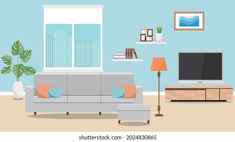 living interior set vector illustration