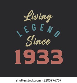 Living Legend since 1933, Born in 1933 vintage design vector