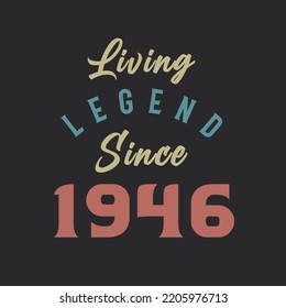 Living Legend since 1946, Born in 1946 vintage design vector